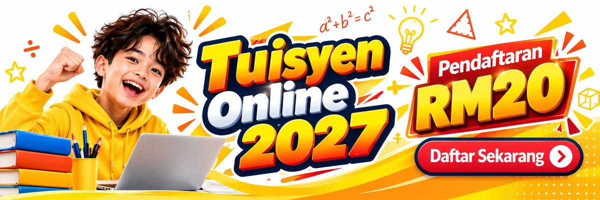 Tuisyen Online 2027 AsterEdu — pendaftaran RM20. Daftar sekarang.